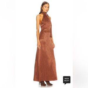 House of Harlow X Revolve Raffalo Maxi dress in Chocolate Brown
